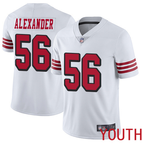 San Francisco 49ers Limited White Youth Kwon Alexander NFL Jersey 56 Rush Vapor Untouchable